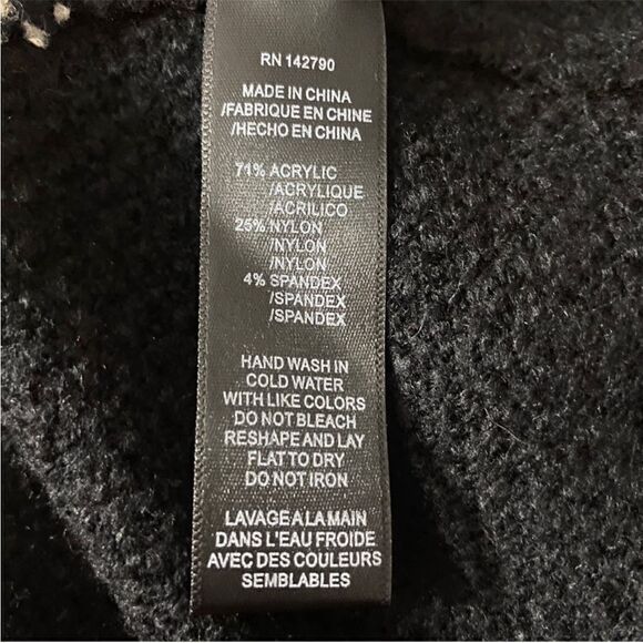 MaxSport Western Colorblock Long Cardigan Sweater Gray Blue Cream Black Large - Picture 10 of 12